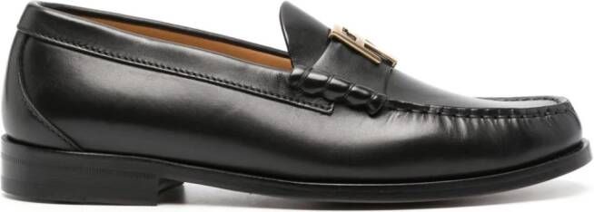 Ralph Lauren Collection Harlan loafers met logoplakkaat Zwart
