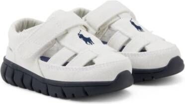 Ralph Lauren Kids Polo Pony caged-design sneakers Wit