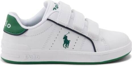 Ralph Lauren Kids Polo Pony touch-strap sneakers Wit