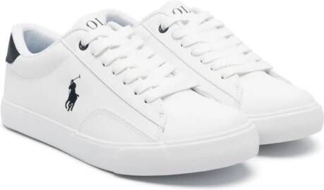 POLO RALPH LAUREN KIDS Theron sneakers met pony patroon Wit