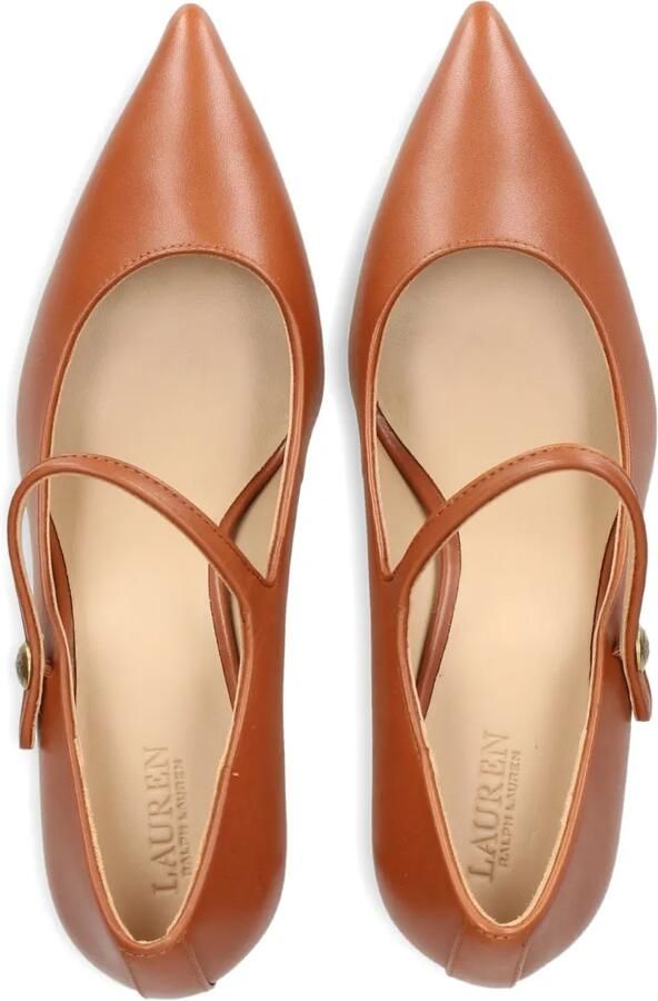 Lauren Ralph Lauren 70 mm Lanette Mary-Jane pumps met puntige neus Bruin