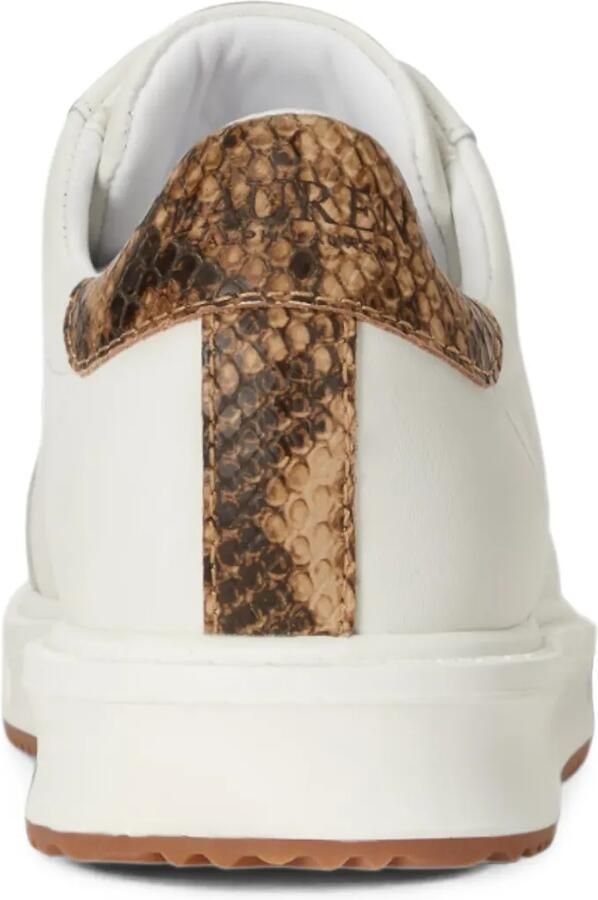 Lauren Ralph Lauren Ainsley leren sneakers met reptielen-effect Wit - Foto 3
