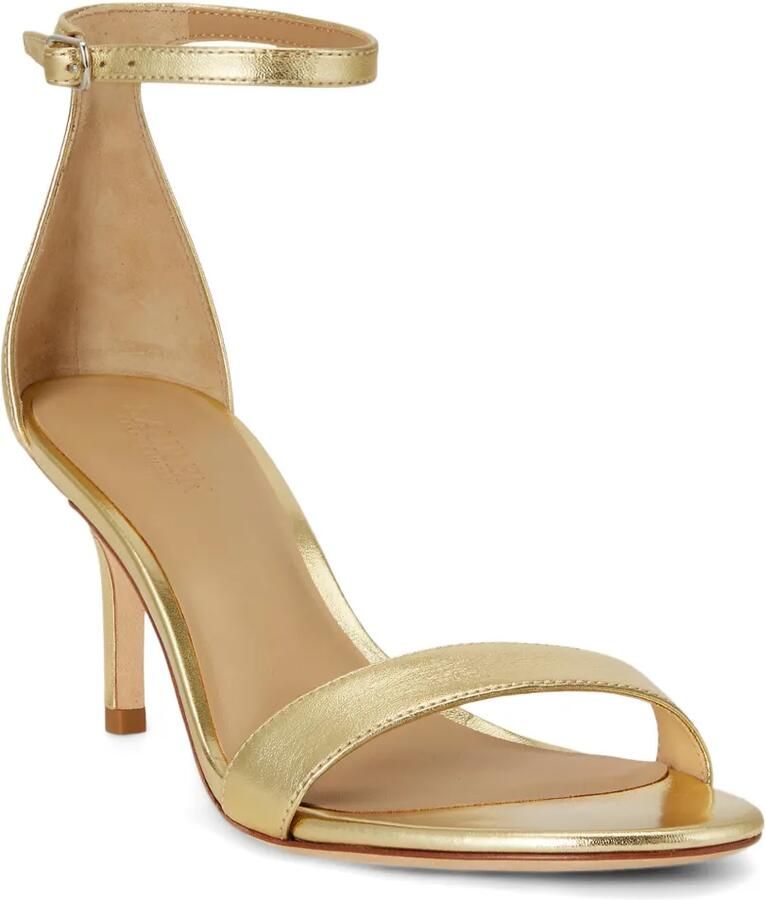 Lauren Ralph Lauren Allie metallic leren sandalen Goud - Foto 2