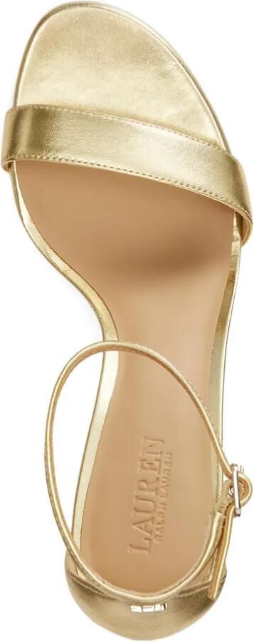 Lauren Ralph Lauren Allie metallic leren sandalen Goud - Foto 4