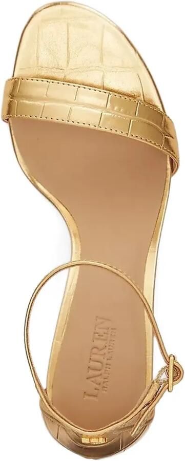 Lauren Ralph Lauren Allie sandalen met reliëf Goud - Foto 3