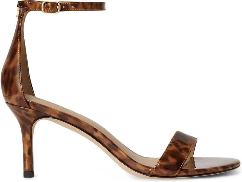 Lauren Ralph Lauren Allie sandalen met schildpadschild-print Bruin