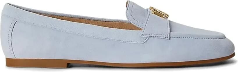 Lauren Ralph Lauren Averi III suède loafers met logoplakkaat Blauw
