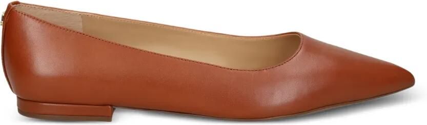 Lauren Ralph Lauren Ballerina's met puntige neus Bruin