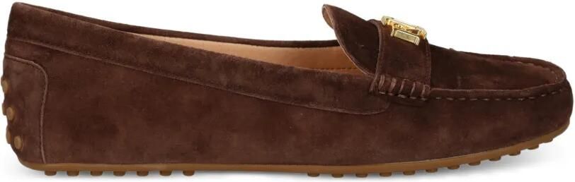 Lauren Ralph Lauren Barnsbury logo-plaque suede loafers Bruin
