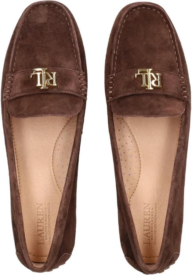 Lauren Ralph Lauren Barnsbury logo-plaque suede loafers Bruin - Foto 2