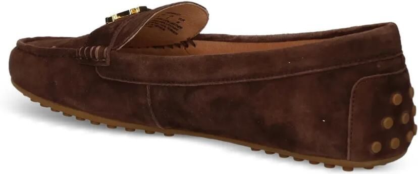 Lauren Ralph Lauren Barnsbury logo-plaque suede loafers Bruin - Foto 4