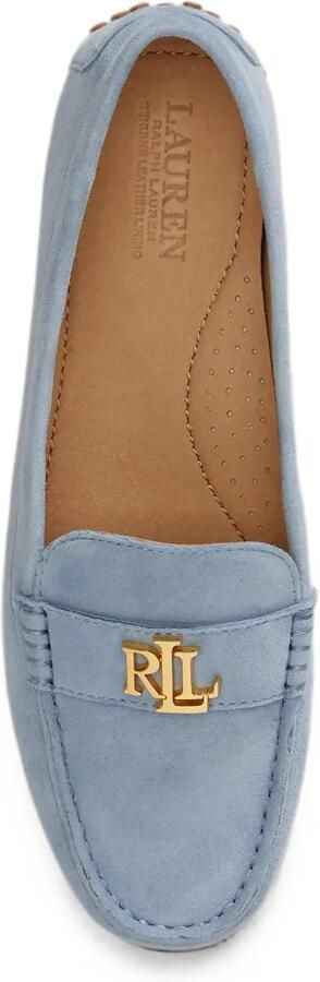 Lauren Ralph Lauren Barnsbury suède loafers met logo-plakkaat Blauw - Foto 4
