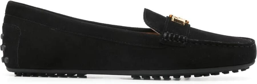 Lauren Ralph Lauren Barnsbury suède loafers met logo-plakkaat Zwart