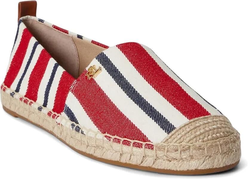 Lauren Ralph Lauren Cameryn III gestreepte espadrilles Rood - Foto 2