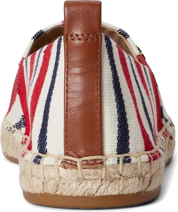 Lauren Ralph Lauren Cameryn III gestreepte espadrilles Rood - Foto 3
