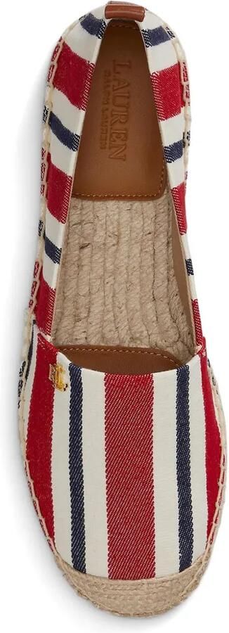Lauren Ralph Lauren Cameryn III gestreepte espadrilles Rood - Foto 4