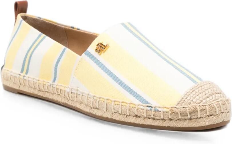 Lauren Ralph Lauren Cameryn III gestreepte platte espadrilles Geel - Foto 2