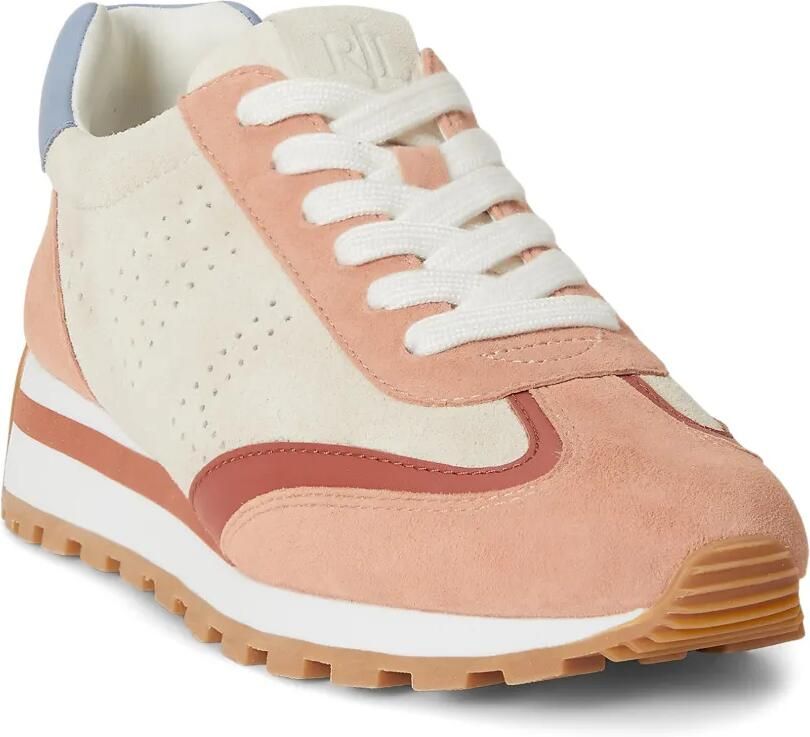 Lauren Ralph Lauren Dani sneakers met geperforeerde vlakken Beige - Foto 2