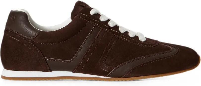 Lauren Ralph Lauren Dani suède leren sneakers Bruin