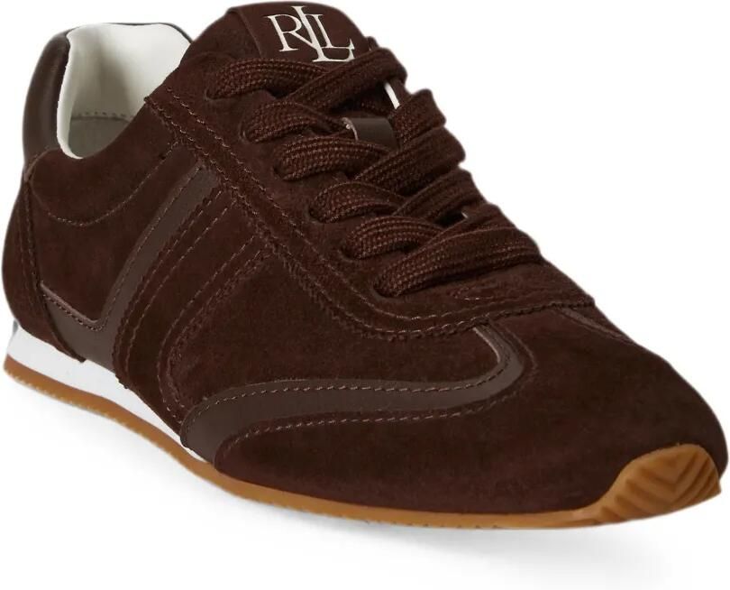 Lauren Ralph Lauren Dani suède leren sneakers Bruin - Foto 2