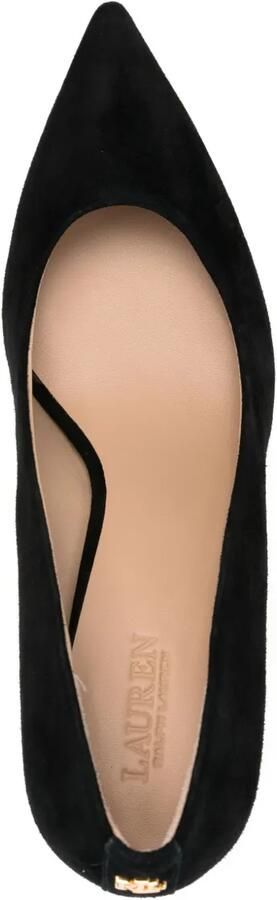 Lauren Ralph Lauren Decollete Donna suède pumps met puntige neus Zwart