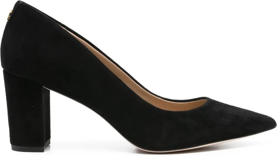 Lauren Ralph Lauren Decollete Donna suède pumps met puntige neus Zwart - Foto 4