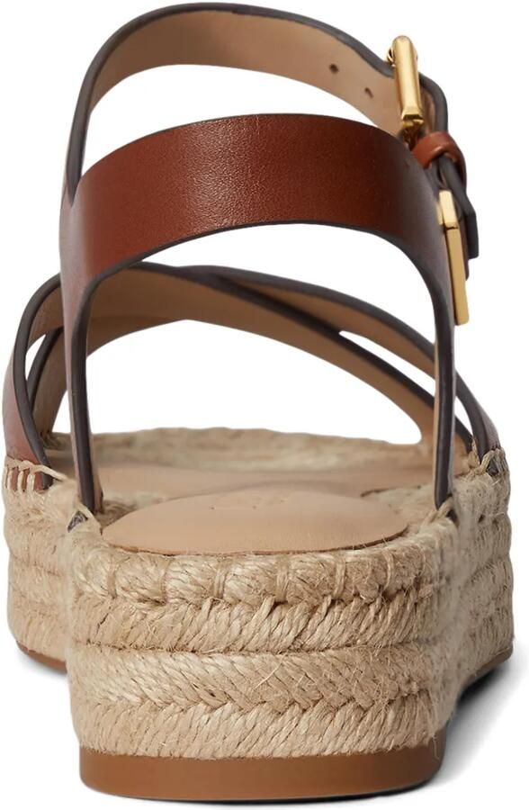 Lauren Ralph Lauren Emeryn leren espadrilles Bruin - Foto 3