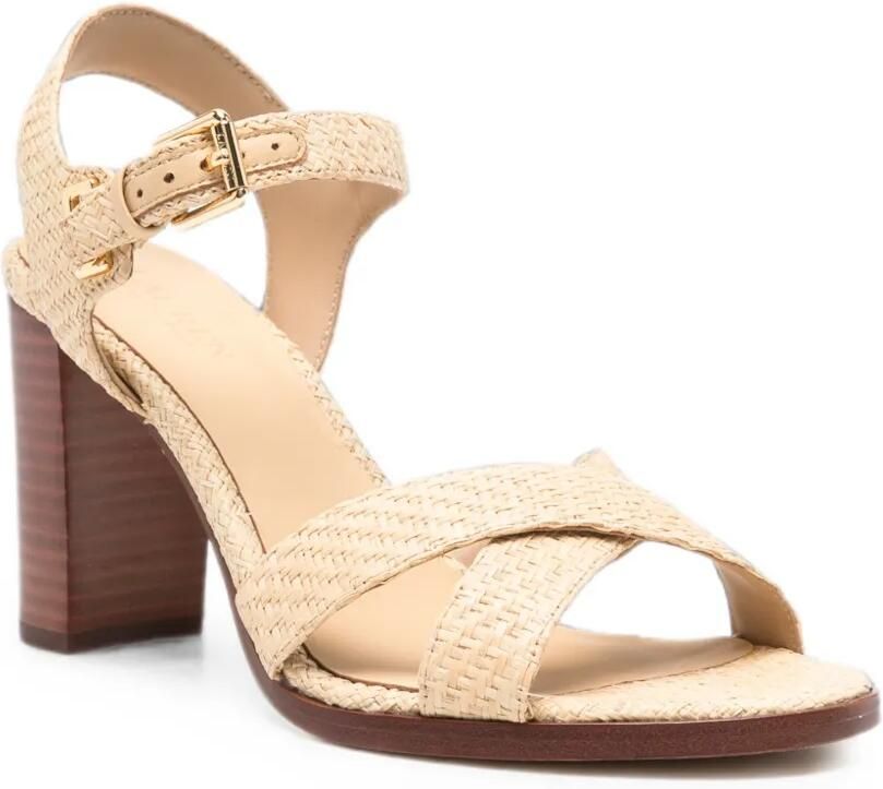 Lauren Ralph Lauren Emeryn sandalen met gekruiste bandjes en hak Beige - Foto 2