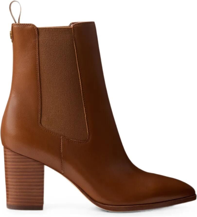 Lauren Ralph Lauren Enkellaarzen met vierkante neus Bruin