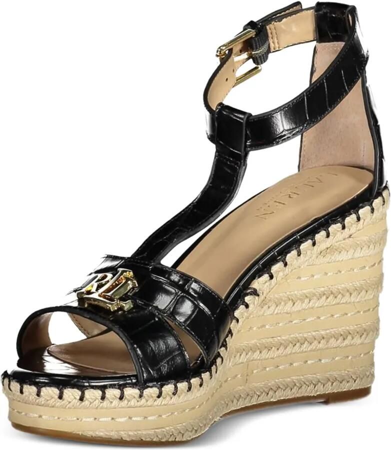 Lauren Ralph Lauren Espadrilles met krokodillen-reliëf Zwart - Foto 2