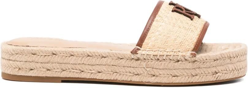 Lauren Ralph Lauren Espadrilles met logopatch Beige
