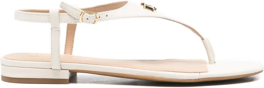 Lauren Ralph Lauren Everley sandalen met logoplakkaat en gesp Wit