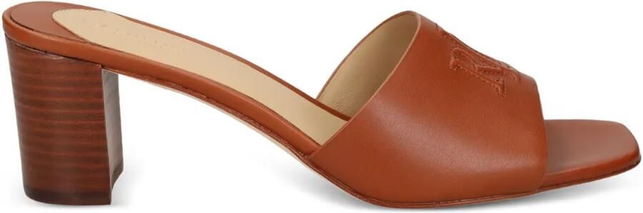 Lauren Ralph Lauren Everley sandalen met reliëf Bruin