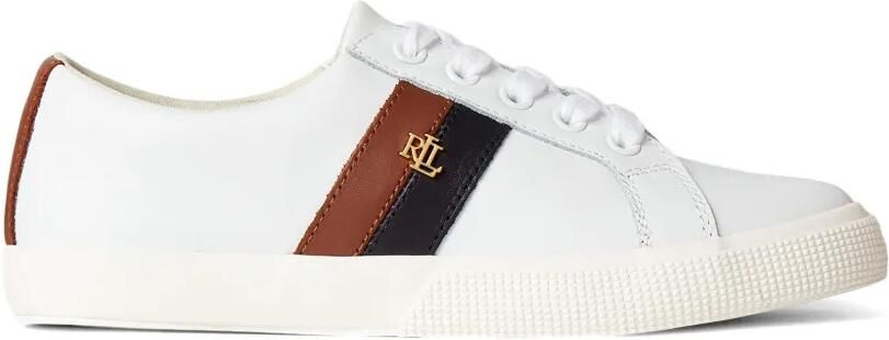 Lauren Ralph Lauren Janson II sneakers met streep en logo Wit