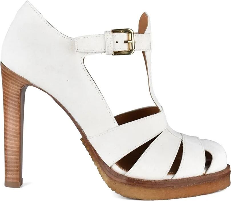 Lauren Ralph Lauren Kayda sandalen met T-bandje Beige