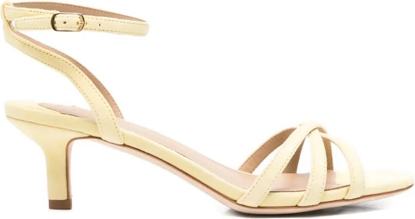Lauren Ralph Lauren Kendyl suède sandalen met gekruiste bandjes Geel