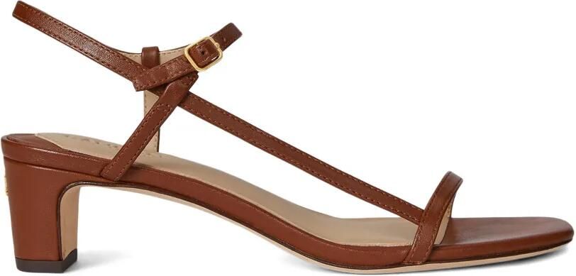 Lauren Ralph Lauren Lainee leren sandalen Bruin