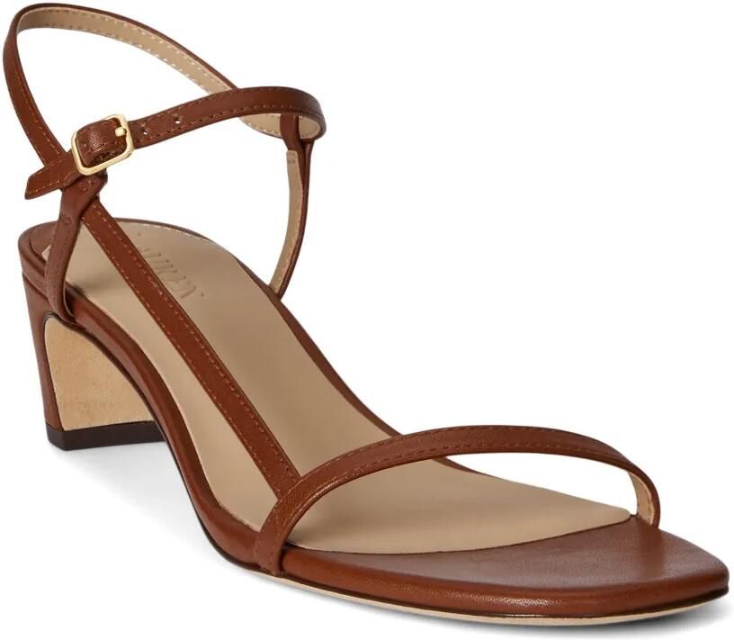 Lauren Ralph Lauren Lainee leren sandalen Bruin - Foto 3