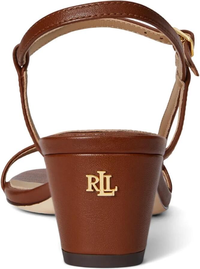 Lauren Ralph Lauren Lainee leren sandalen Bruin - Foto 2