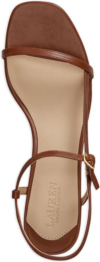 Lauren Ralph Lauren Lainee leren sandalen Bruin - Foto 4