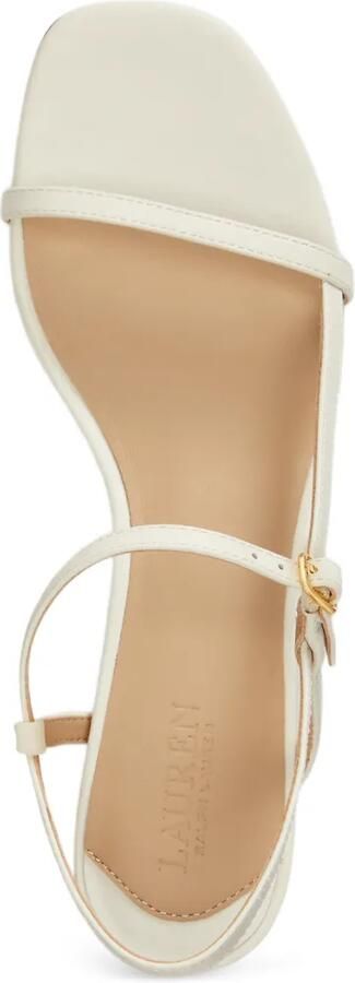 Lauren Ralph Lauren Lainee leren sandalen met bandjes Beige - Foto 4