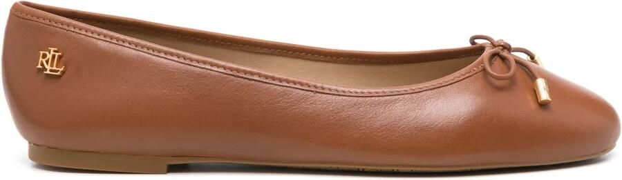 Lauren Ralph Lauren Leren ballerina's Bruin