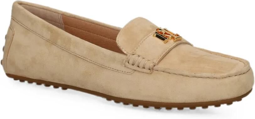 Lauren Ralph Lauren Leren loafers met logoplakkaat Beige - Foto 3
