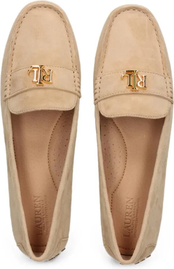 Lauren Ralph Lauren Leren loafers met logoplakkaat Beige - Foto 2