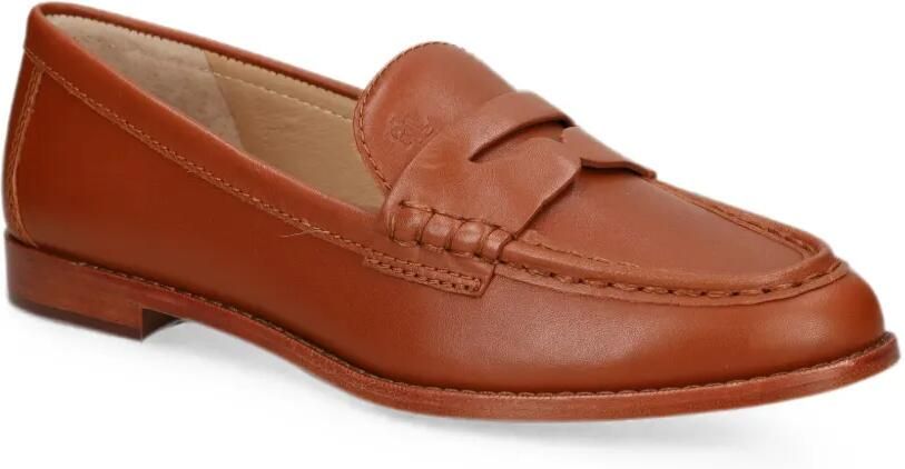 Lauren Ralph Lauren Leren penny loafers Bruin