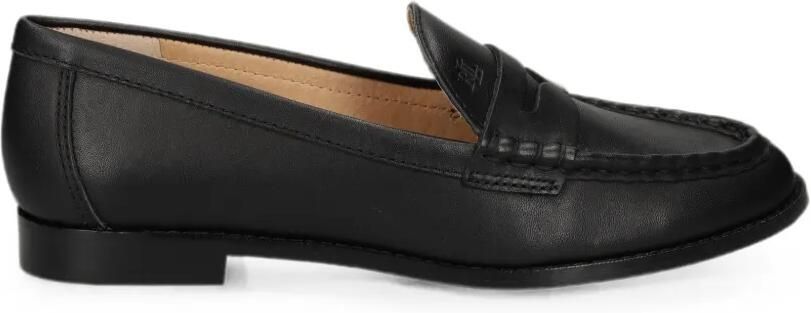 Lauren Ralph Lauren Leren penny loafers Zwart