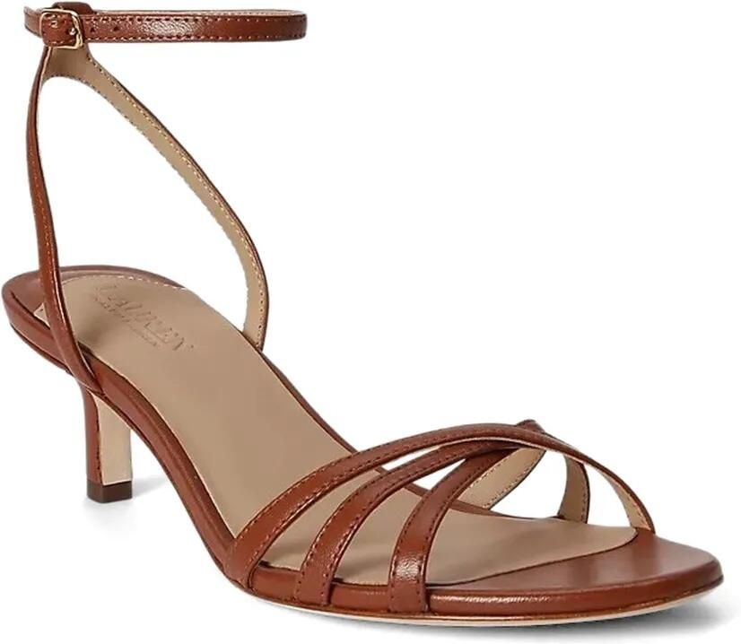 Lauren Ralph Lauren Leren sandalen Bruin
