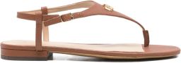 Lauren Ralph Lauren Leren sandalen met gesp Bruin