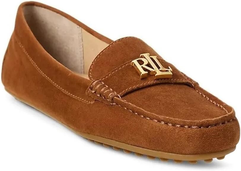 Lauren Ralph Lauren Loafers met logoplakkaat Bruin