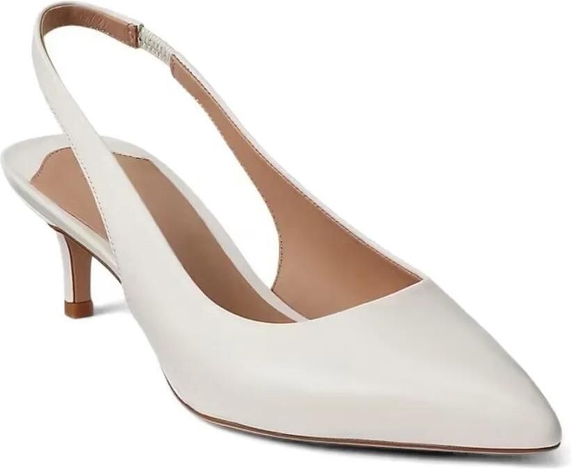 Lauren Ralph Lauren Lolah II slingback pumps met bandje Wit
